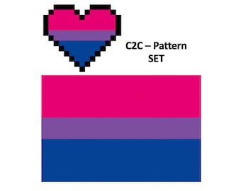 C2C Pattern Bisexual Flag - For crochet / knitting / cross-stitch