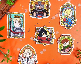 Glittery Sticker - Dungeon Meshi Party Portrait