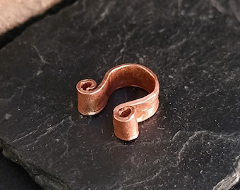 Copper ear cuff, Pure copper cuff earring, Wide ear cuffs, Copper jewelry, Minimalist ear cuff