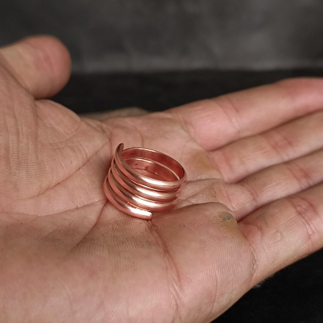 Pure 100% Copper Wrap Ring, Arthritis Thumb Ring, Solid Copper Ring ...