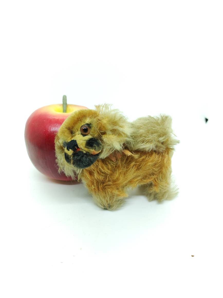 Steiff Mini Pikinese Dog Peky 1950s Vintage Original Steiff