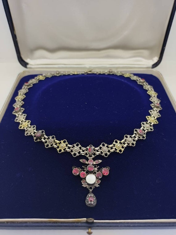 Antique Victorian Garnet Necklace Necklace Vintage Garnet Necklace
