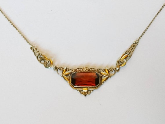 Art Nouveau necklace Speidel Pforzheim Doublé neck