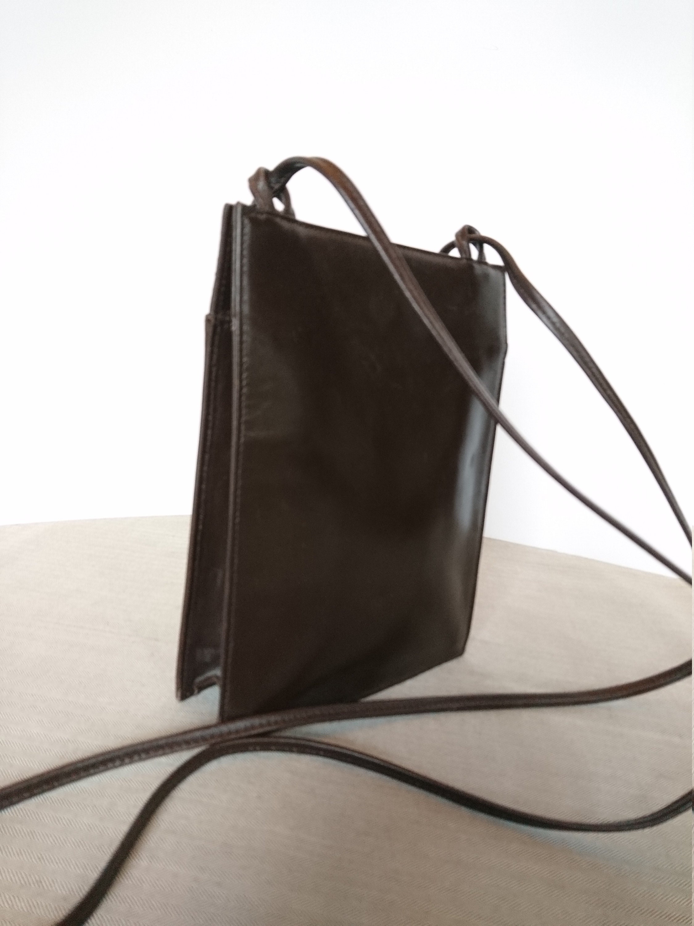 Pollini Vintage 1990s shoulder bag crossbody handbag BRAUN | Etsy