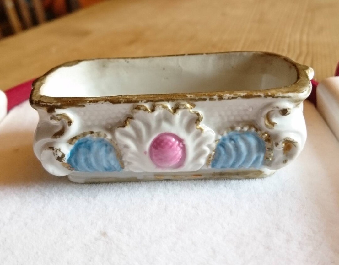 Antique Porcelain Jardiniere Dollhouse Miniature Around 1900 Dollhouse Miniature Etsy