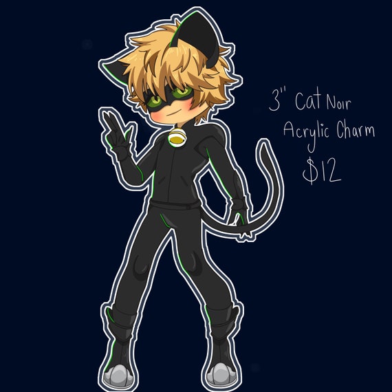 Chat Noirchat Blanc Acrylic Charm