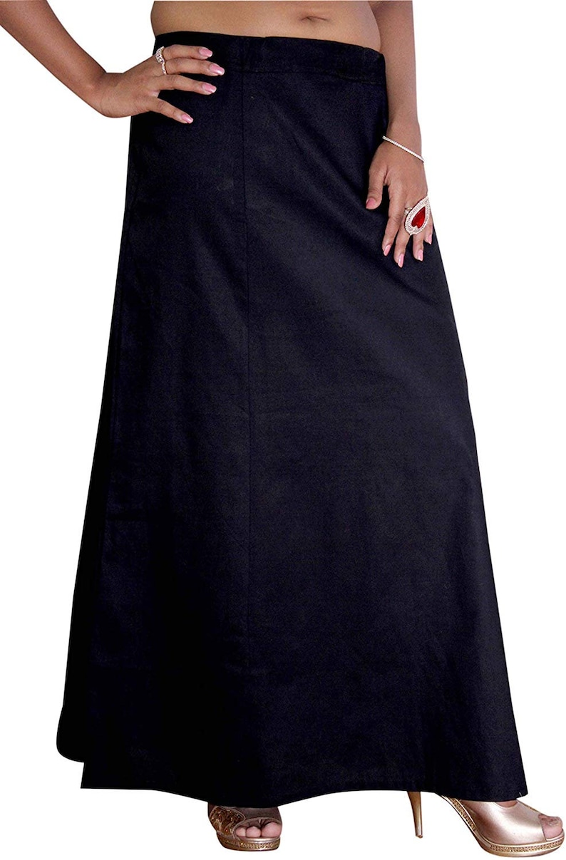 Women/'s Cotton Petticoat Inskirt Underskirt Cotton Saree Large Size Assorted Indian Sari Colors Skirt Cotton Solid Inner Wear Free Size