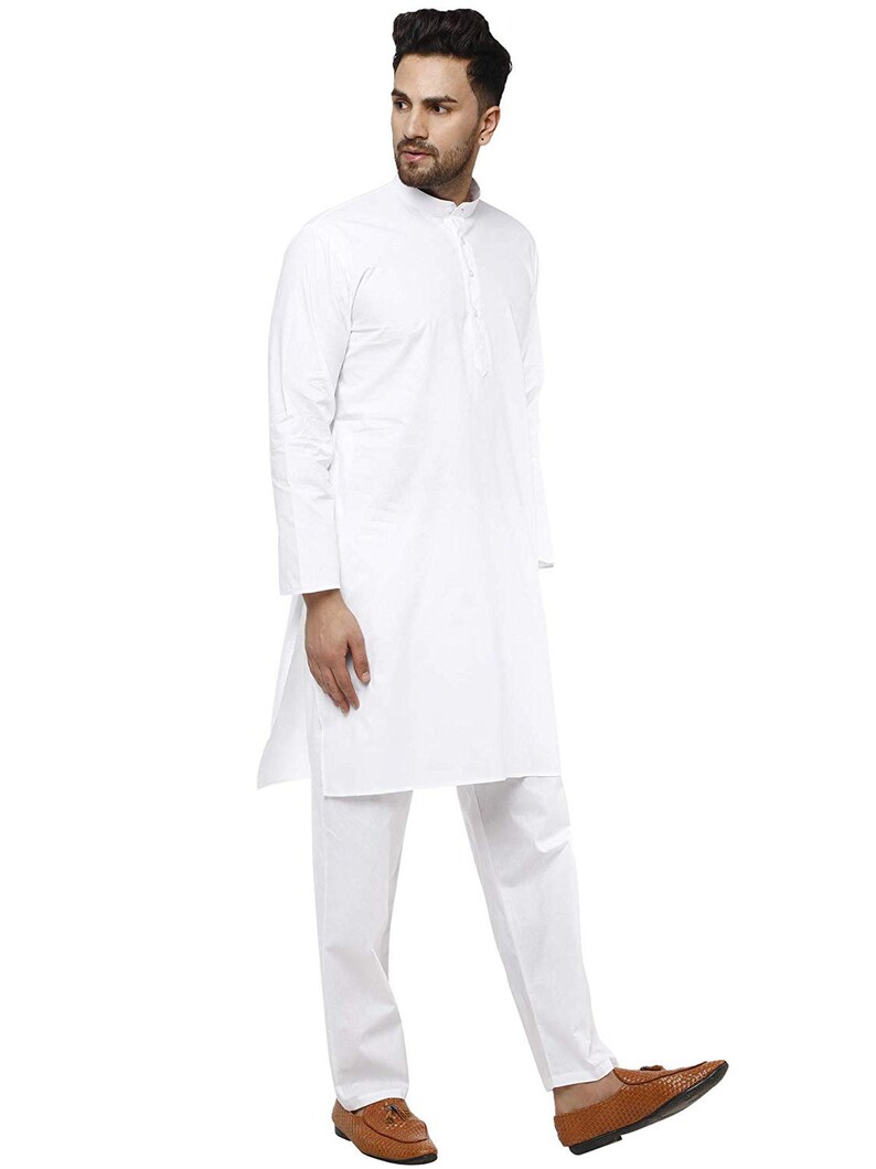 Cotton Kurta Pyjama Set for Men Plain White Kurta Pyjama | Etsy