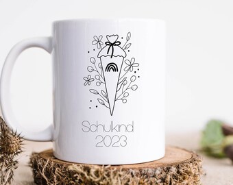 Tasse Schule SCHULTÜTE *Schulkind *Personalisierte Tasse *Schulanfang *Einschulung *Geschenk Einschulung