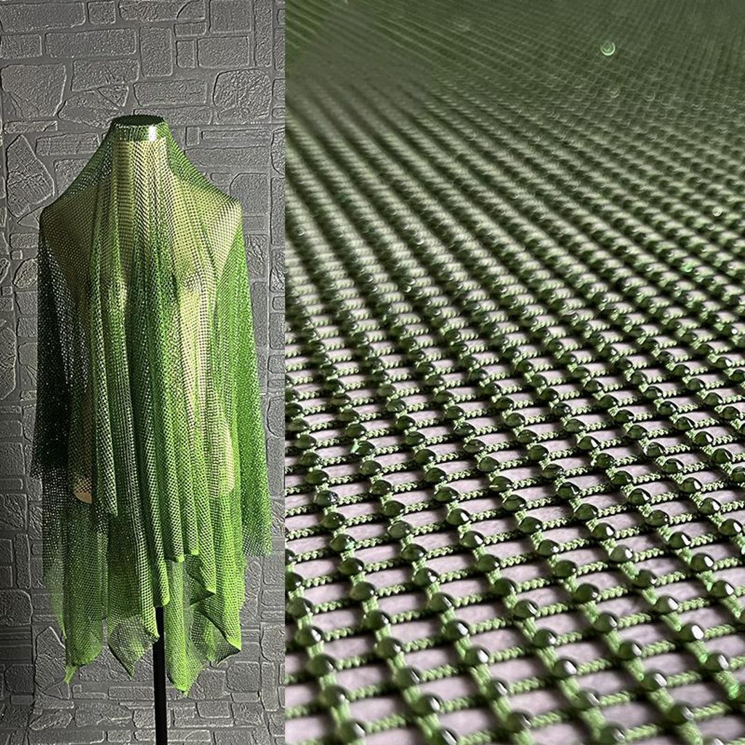 Vintage Forest Crystal Mesh - Luxury Stage Fabric | Handset Rhinestone ...