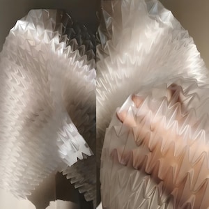 Tessuto TPU impermeabile con texture 3D - Materiale tecnico trasparente ed elasticizzato per decorazioni da palcoscenico/Borse d'avanguardia/Capispalla architettonici