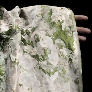 Moos Farbverlauf Jacquard Stoff für Frühlingshochzeiten & Cottagecore Kleider, Indie Folk Kostüme, Vintage Textil Boho Home Deco, Earth Day Prep