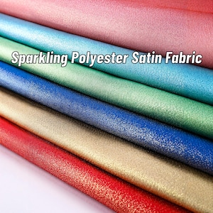 Tessuto Satinato in Poliestere Scintillante per Moda Creativa, Costumi da Palcoscenico e Abiti - Disponibili in Vari Colori