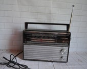 Original VEF 202 working in a vintage radio retro Soviet transistor receiver of the 1970s
