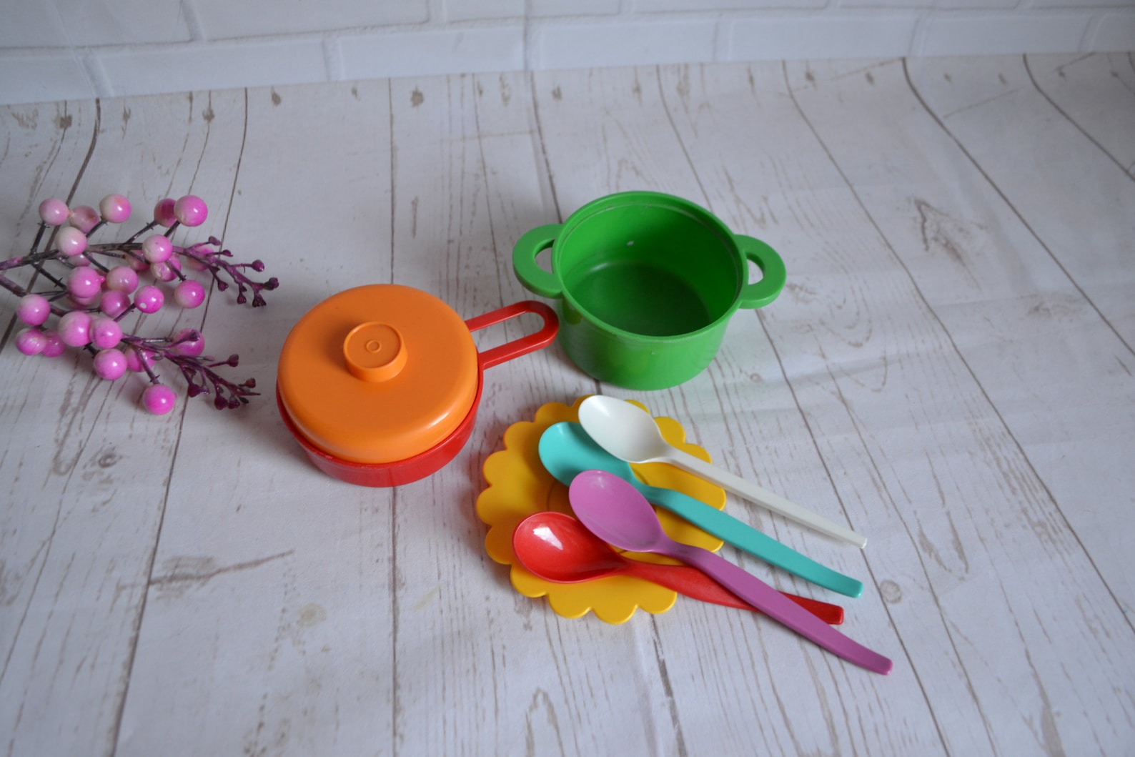 A set of toy dishes.Vintage children's plastic playing Etsy