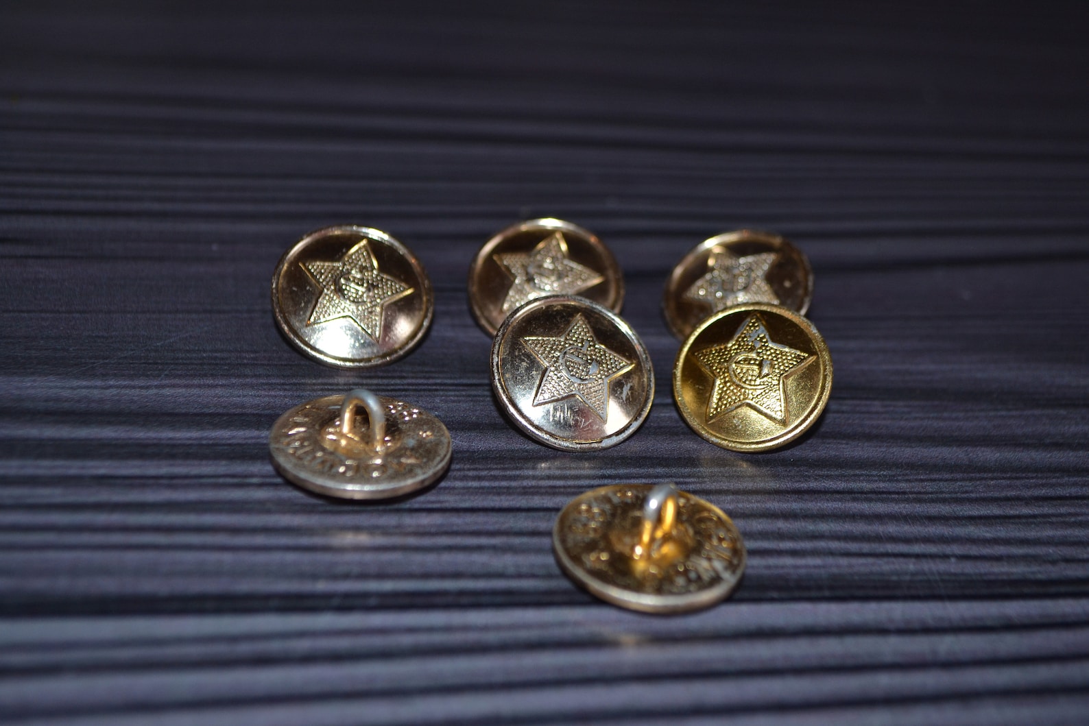 SET 7 Pcs. Military Buttons Army Uniform Buttons Vintage Etsy