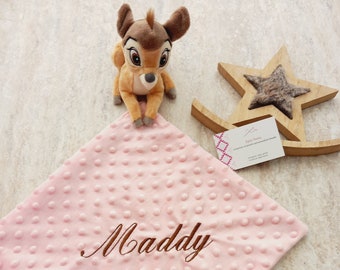 Doudou Bambi personnalisable au prénom de bébé brodé