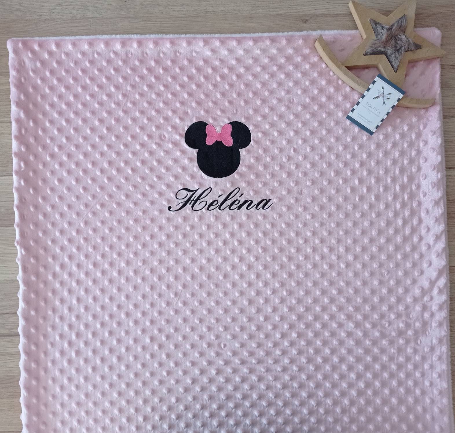 Couverture Bébé Minnie Princesse Prénom Brodé