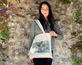 Tote bag 100% organic cotton, canvas bag, bag bag - French animal expression