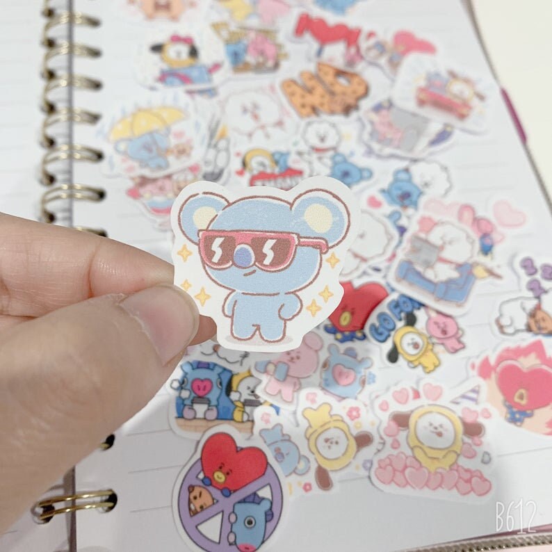 bts sticker pack cartoon cute for bullet journal