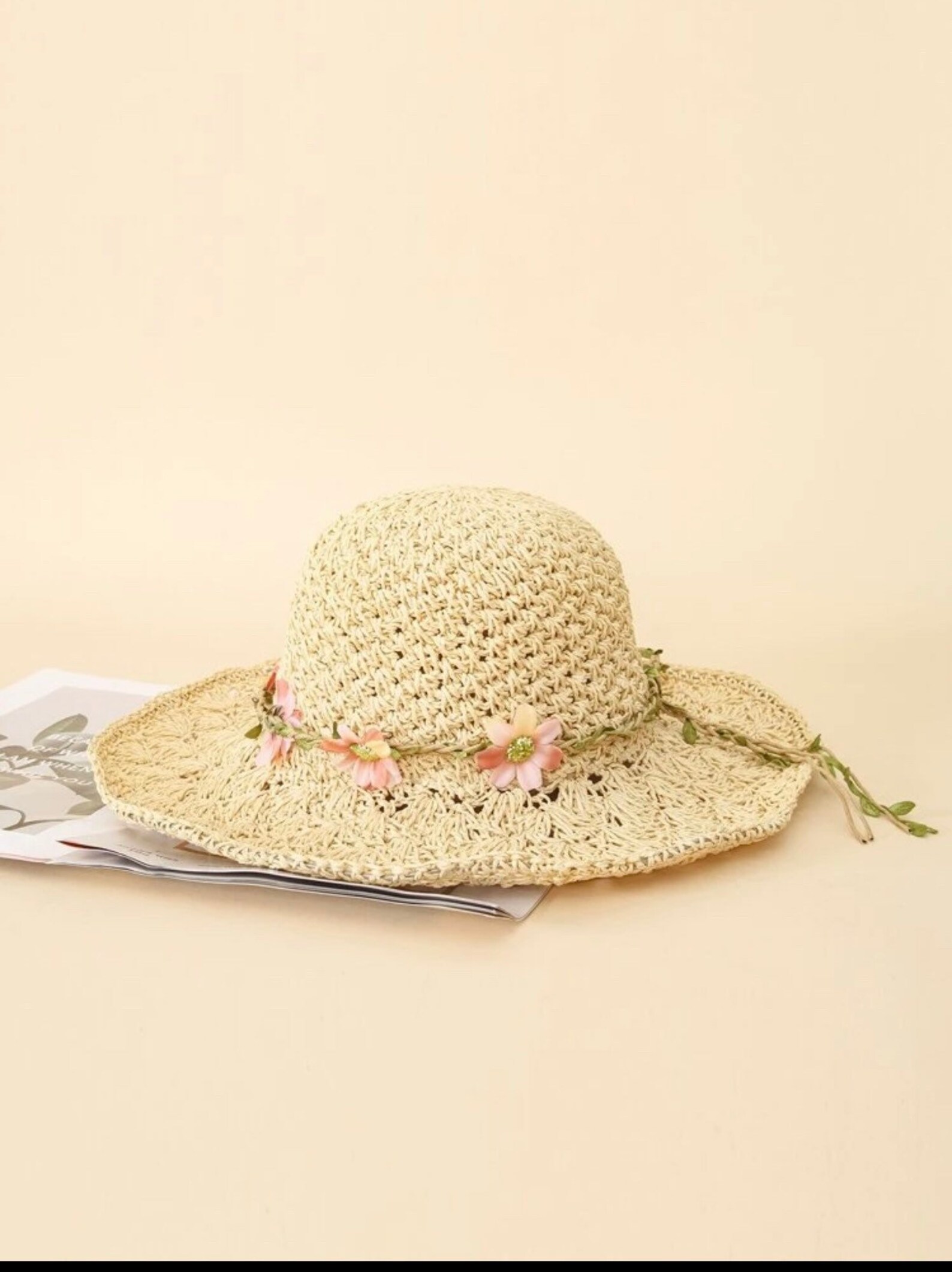 Bow Straw Hat Women Japanese Style Doublesided Students Etsy
