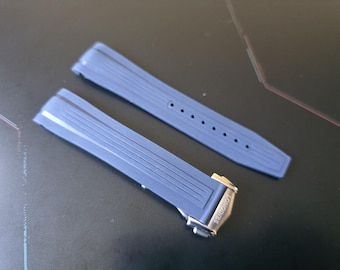 Correa de caucho fluorado para LONGINES Conquest HydroConquest GMT L3 - 21 mm/22 mm