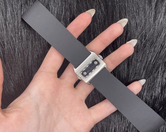 Correa de caucho para Cartier Santos 100 - 23 mm/25 mm