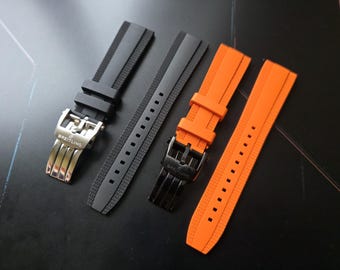 Correa de caucho FKM Breitling de repuesto - 20 mm 22 mm