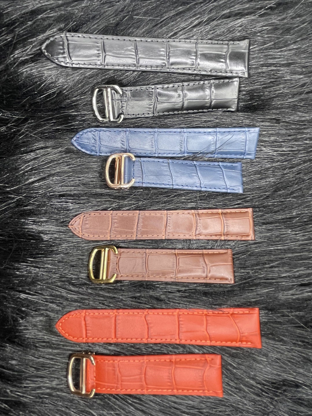 Cartier ballon draw bleu leather strap replacement