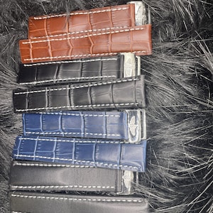Watch Strap Replacement for Breitling Leather Watch Band Replacement 20mm 22mm 24mm