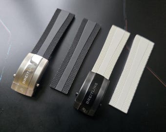 Correa de repuesto de caucho fluorado Breitling - 22 mm 24 mm