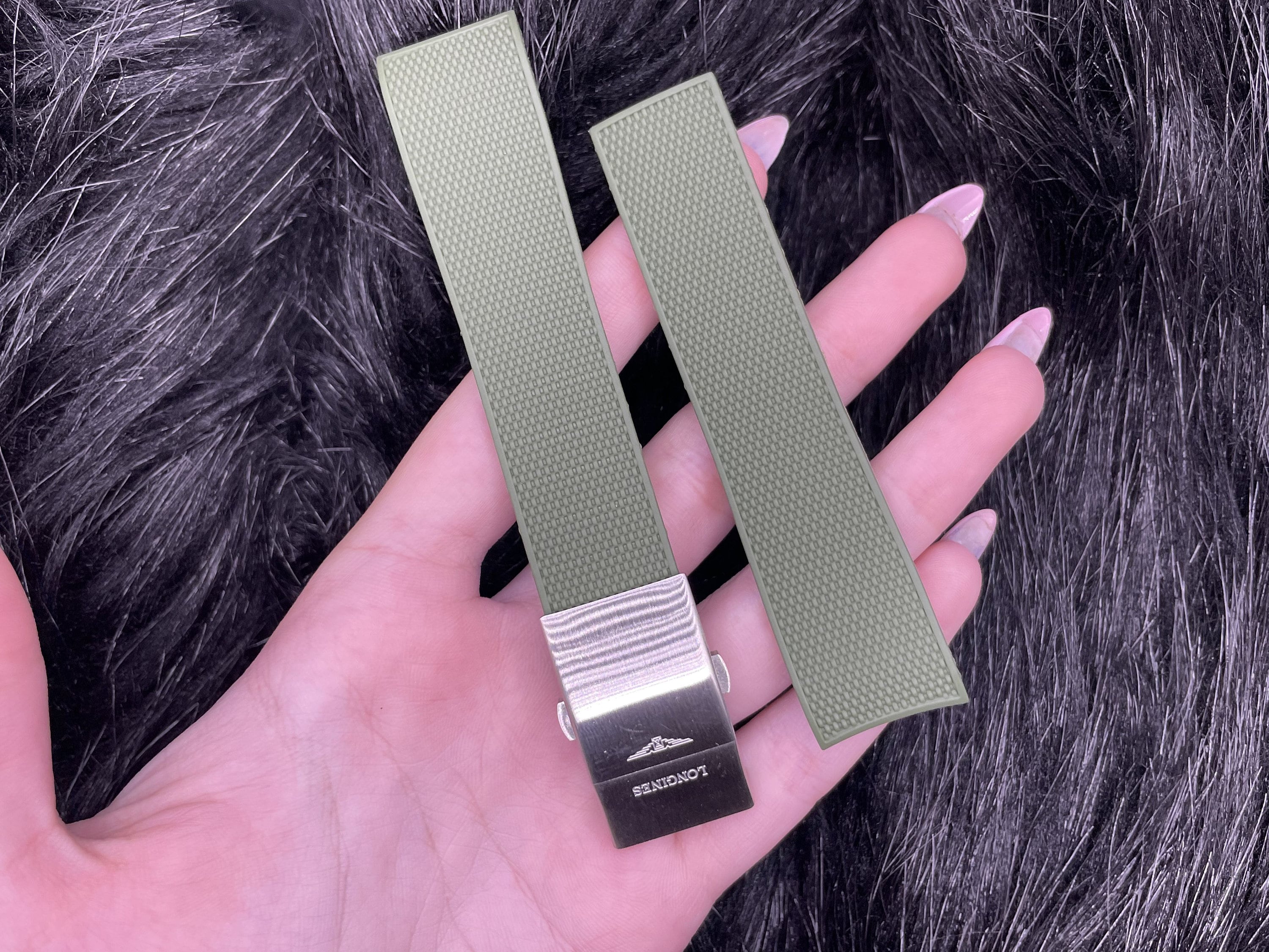 Longines rubber strap replacement sale