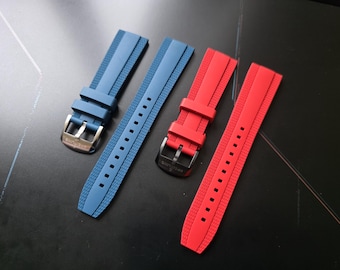 Correa de caucho FKM para Breitling de repuesto (20 mm y 22 mm)