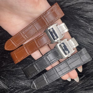 Riemen für Cartier Santos Leder 20 mm 23 mm