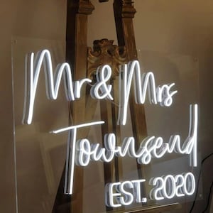 Instant Order Wedding Neon Sign Decor Venue Event, Wedding personalized neon Sign, Express Service