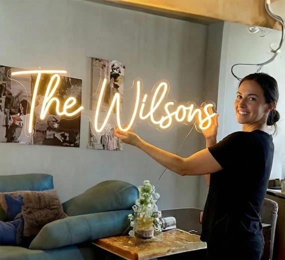 Custom Neon Sign, Neon Signs, Wedding Neon sign, LED Neon Light Sign, Personalized Neon Sign, Home Decor, Wall Decor, Gift for him/her