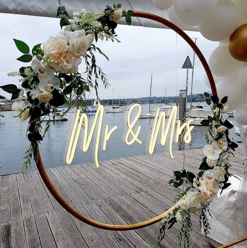Mr & Mrs Wedding NEON SIGN for Reception Wedding Decorations Etsy