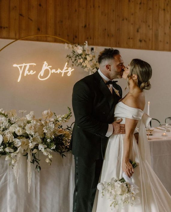 Custom Neon Wedding Sign Wall Decor, Neon Name Sign Wedding Decor, Neon Sign Custom Engagement Decor, Wedding Signs Personalized Gifts