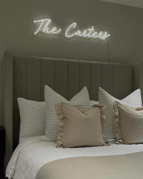 Neon Name Sign Custom Wedding Backdrop, Last Name Sign Wedding Decor, Custom Led Sign Wall Decor, Neon Wedding Sign Personalized Gifts