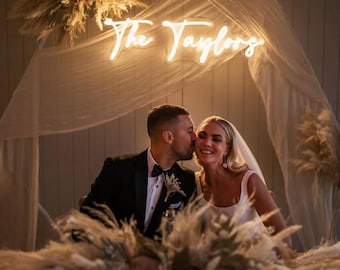 Custom Neon Wedding Sign Wall Decor, Neon Name Sign Wedding Decor, Neon Sign Custom Engagement Decor, Wedding Signs Personalized Gifts