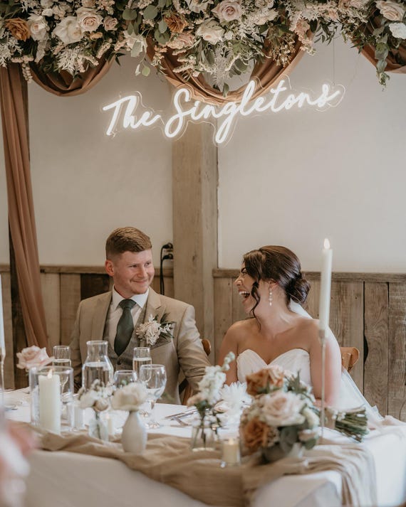 Neon Sign Custom Name, Boho Name Sign, Custom Neon Sign Battery Operated, Neon Sign Custom Wedding, Custom Led Neon Sign For Wedding