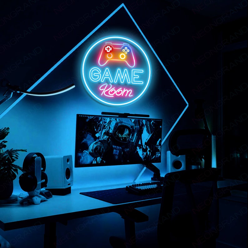 Custom Game Room Neon Sign Personalize Gamer Light Gamer Etsy