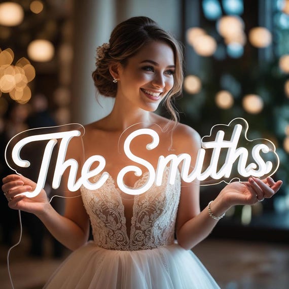 Wedding Neon Sign, Custom Neon sign, Personalized Neon, Gifts for Him/Her, Engagement Sign, Wedding Backdrop, Reception Decor, Party Sign