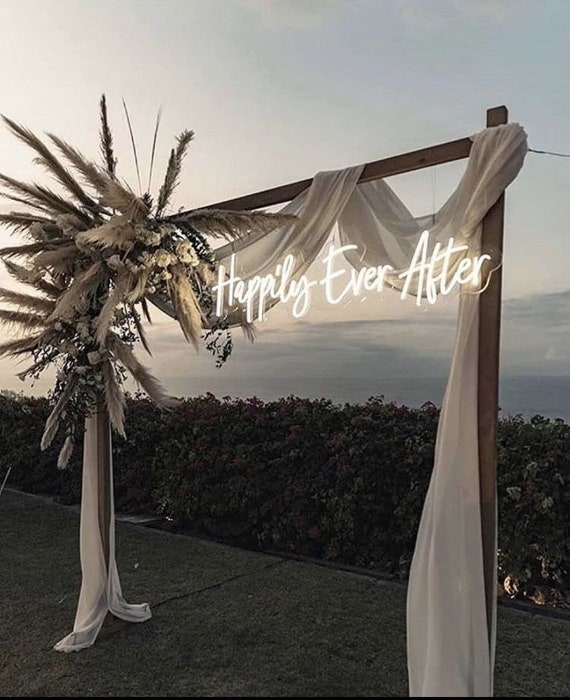 Happily Ever After, Happily Ever After Neon Sign, Custom Neon Sign, Happily Ever After Wedding Sign, Neon Sign, Wedding Neon Sign, Wedding