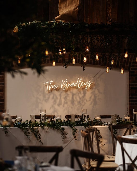 Custom Neon Wedding Sign Wall Decor, Neon Name Sign Wedding Decor, Neon Sign Custom Engagement Decor, Wedding Signs Personalized Gifts