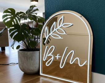 Custom Initials Neon Sign, Custom Wedding Decor,Gift For Wedding Light