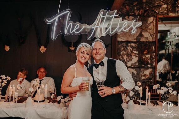 Neon Wedding Sign Custom neon name sign, Neon Sign Wedding, Neon name light, Neon Sign, engagement gifts, Personalized gift