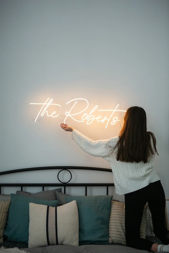 Wedding neon sign | custom neon sign | wedding gift | Wedding decor | last name neon sign | neon wedding sign | LED name sign | Home Decor