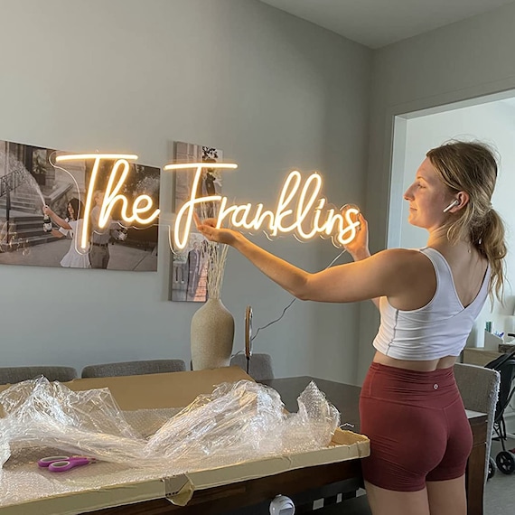 Custom Neon Wedding Sign Wall Decor, Neon Name Sign Wedding Decor, Neon Sign Custom Engagement Decor, Wedding Signs Personalized Gifts