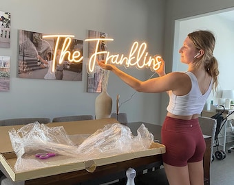 Wedding Neon Sign, Custom Neon sign, Personalized Neon, Gifts for Him/Her, Engagement Sign, Wedding Backdrop, Reception Decor, Party Sign